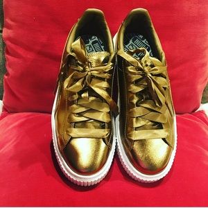 Puma Basket bronze shoes women’s sz 7.5 platform